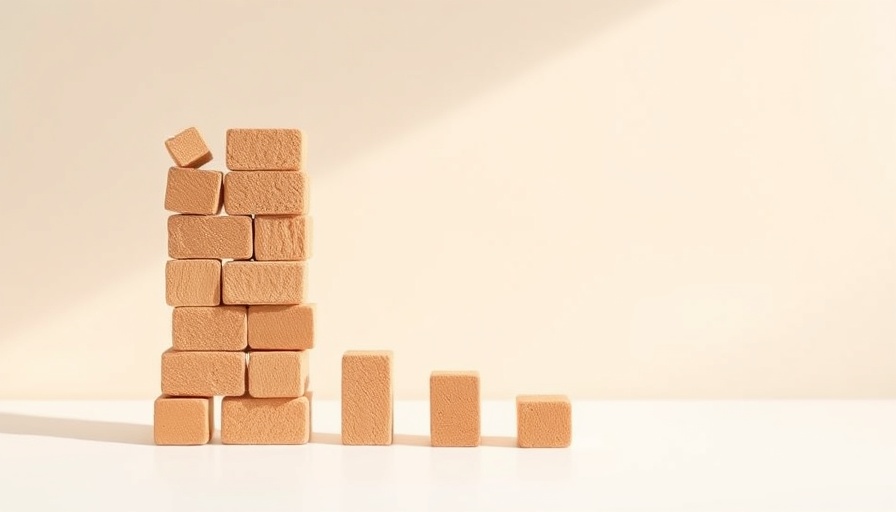 Bricks arranged like a growth chart symbolizing business startup funding.