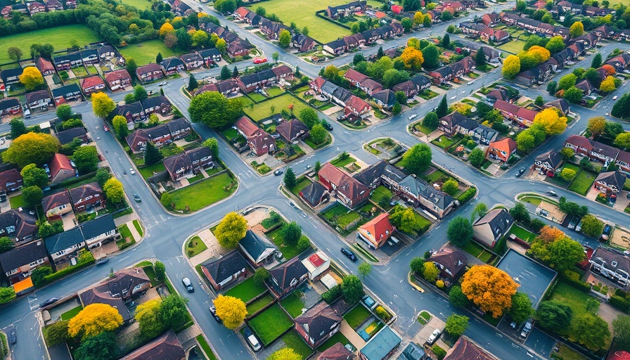 Aerial view of suburban neighborhood illustrating HOA vs CDD differences.