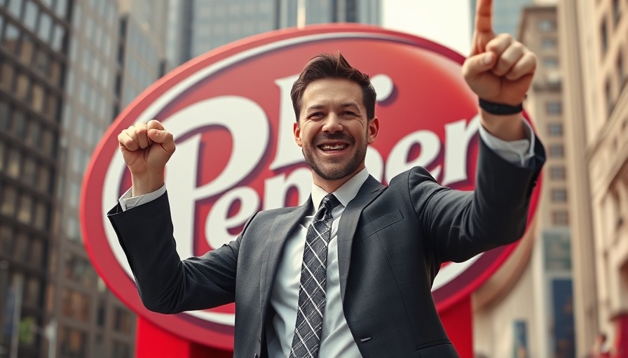 Executive celebrating Keurig Dr Pepper sustainability strategies.