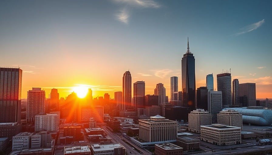 Skyline of Detroit at sunset, highlighting summer activities in Detroit real estate.