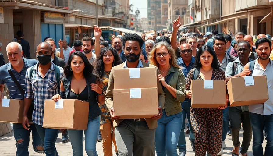 People carrying aid in Gaza during BCG internal investigation.