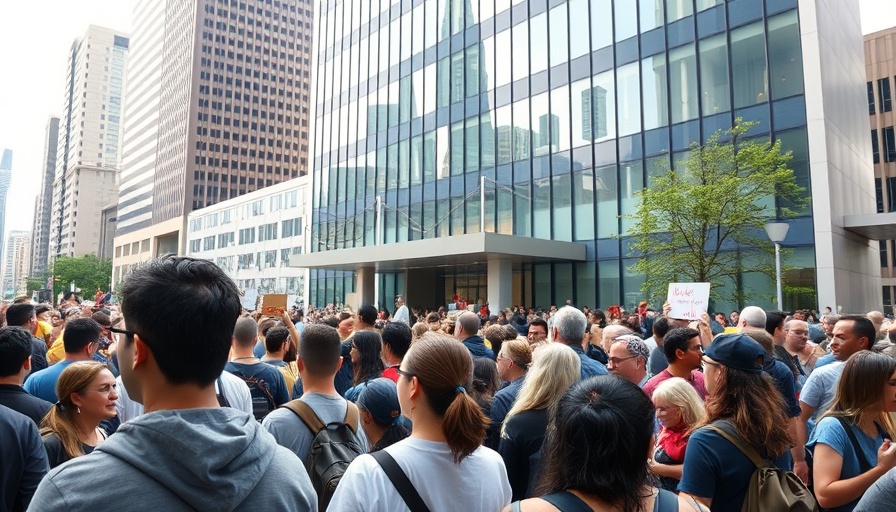 Diverse group at demonstration for gender-affirming surgeries for kids in city.
