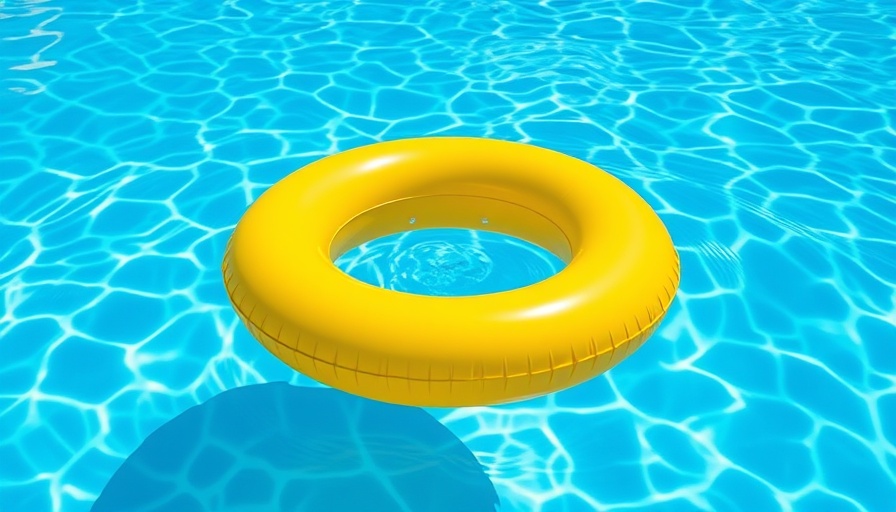 Intentional spending summer activities: yellow float in clear pool.