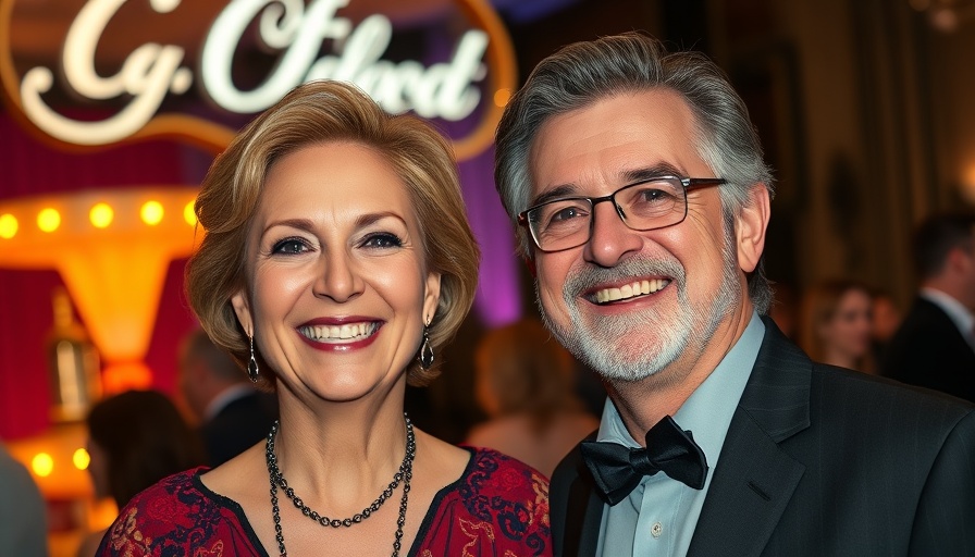 Smiling couple at a Marin nonprofit gala event