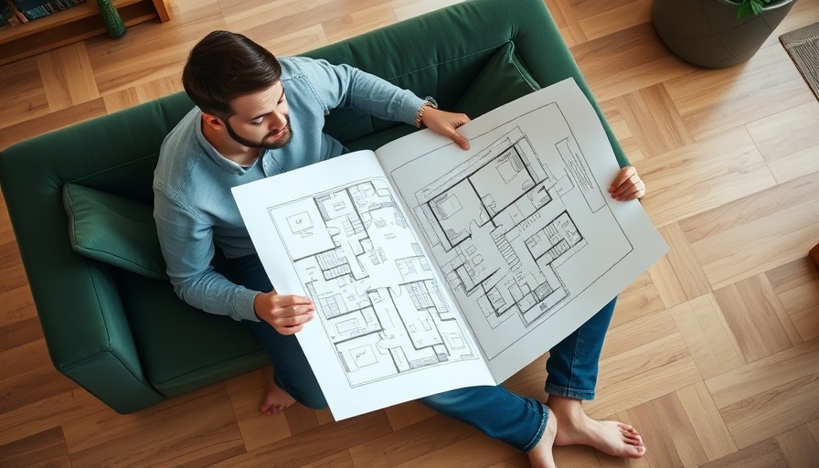 Couple reviewing new construction home plans, cozy setting
