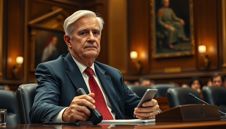 Senate hearing room with older man in suit and glasses.
