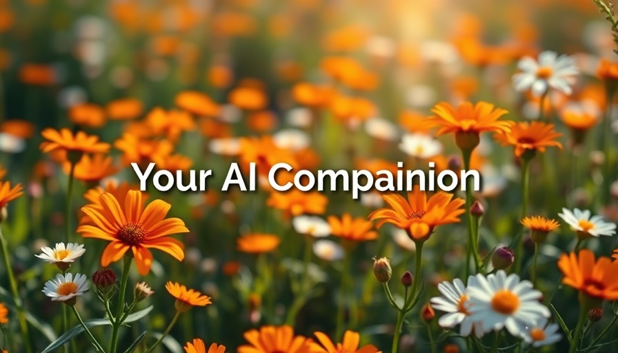 Microsoft AI savings concept with vibrant wildflowers and text.