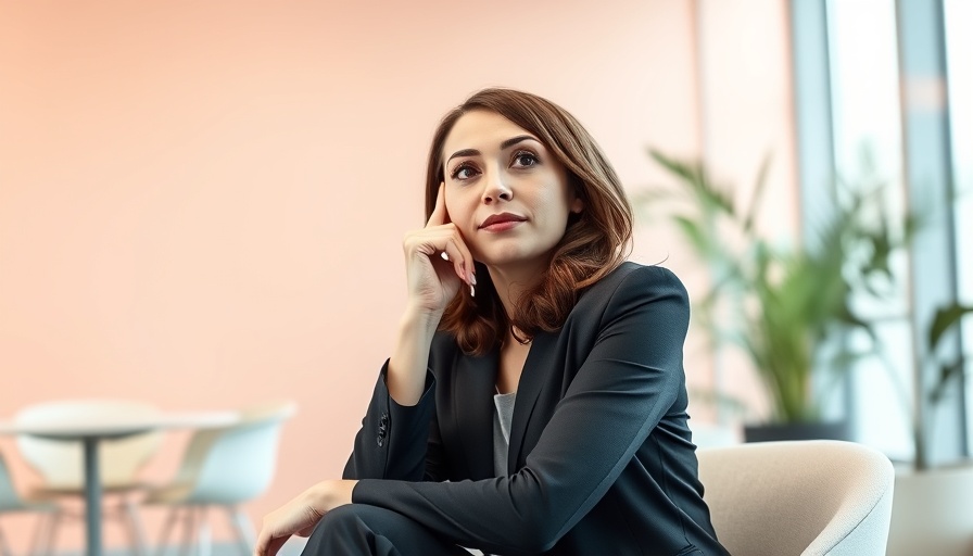 Professional woman discussing X’s ad business growth and challenges in a pastel setting.