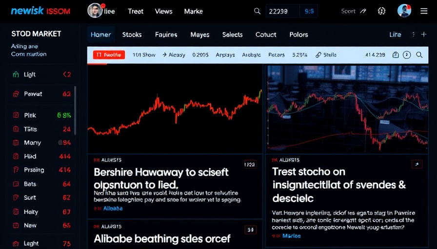 Australian stock market news displayed on a digital interface.