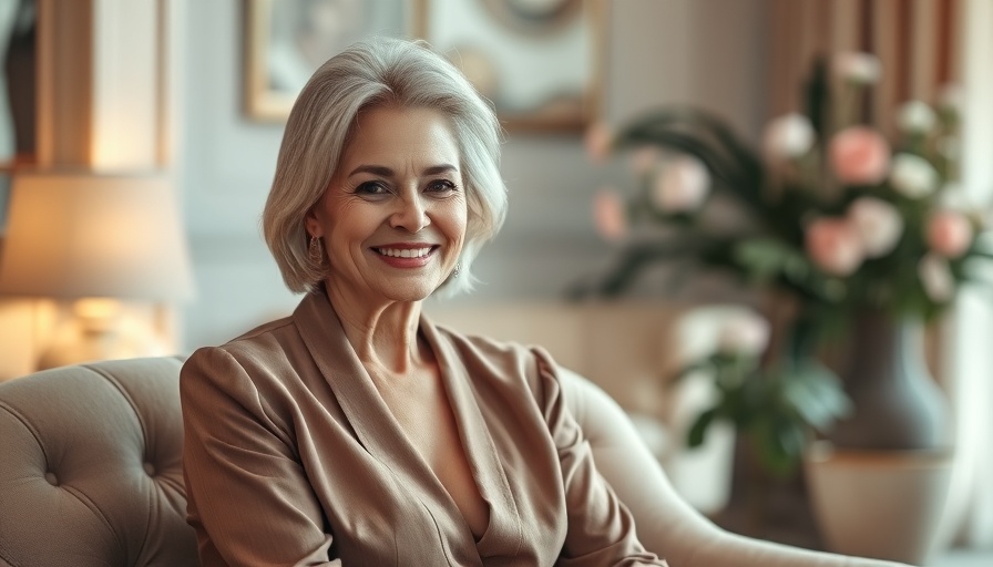 Confident woman sitting in a pastel-themed room discussing corporate culture strategies.