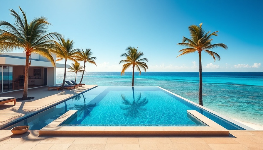 Luxurious beachfront villa, infinity pool, bright day, most expensive home sales 2025.