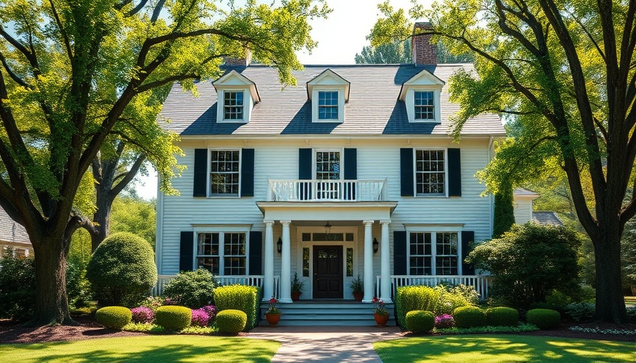 Colonial-style house perfect for selling a house to a family member