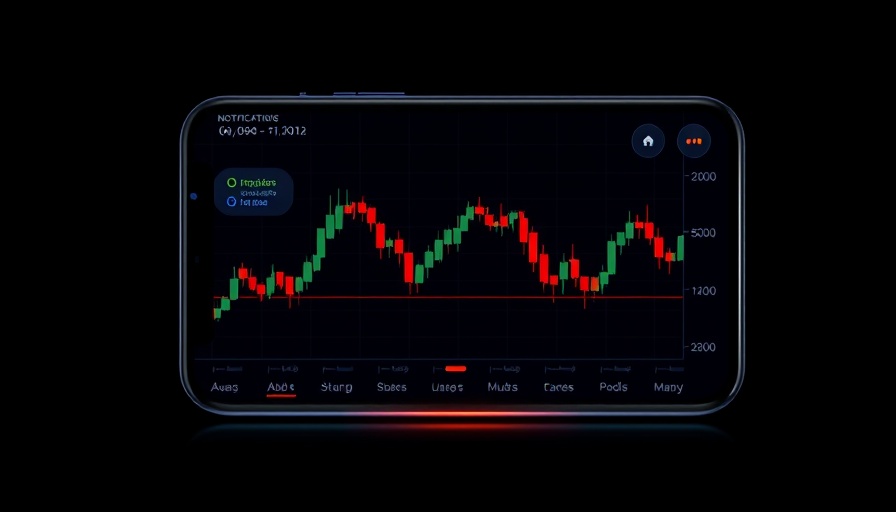 Stock market app with chart and notifications feature.