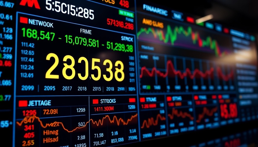 Digital news interface with financial updates and stock market insights, US airline competition issues.