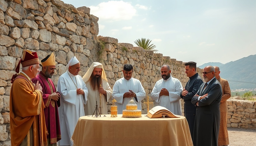 Religious leaders gathered after attack on West Bank Palestinian church.