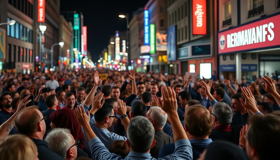 Japan election rally impacts investment with lively city crowd.