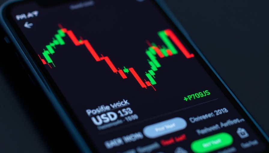 Becle profit growth depicted on mobile stock app with rising stock chart.