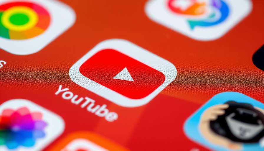 YouTube app icon close-up, related to ad revenue increase.
