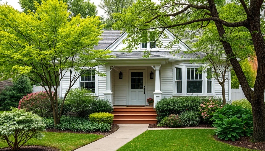 Charming bungalow with lush garden highlighting PITI in real estate.
