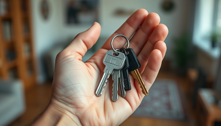 Keys indicating selling a house while behind on payments.