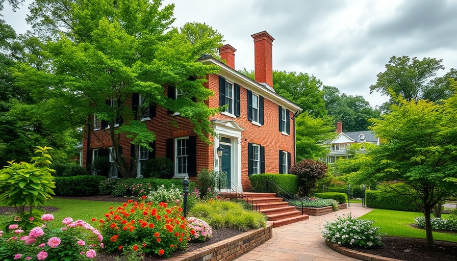 Charming brick house in a suburban neighborhood with lush garden, income needed for a $600k house.