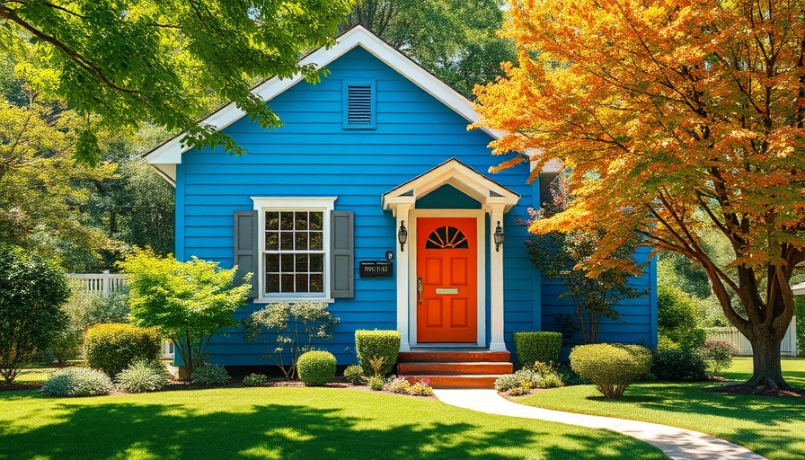 Charming house with orange door and lush garden, how to find out when my house was built