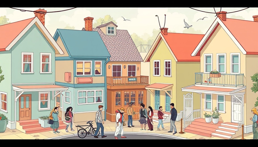 Stylized housing dynamics illustration reflecting Bay Area market.