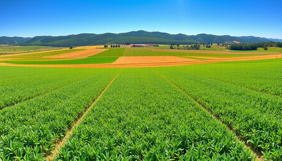 Scenic rural farmland ideal for buying rural property, lush greenery.