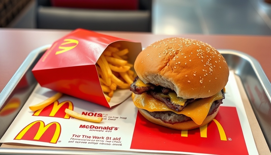 McDonald's meal on tray highlighting sales growth items.