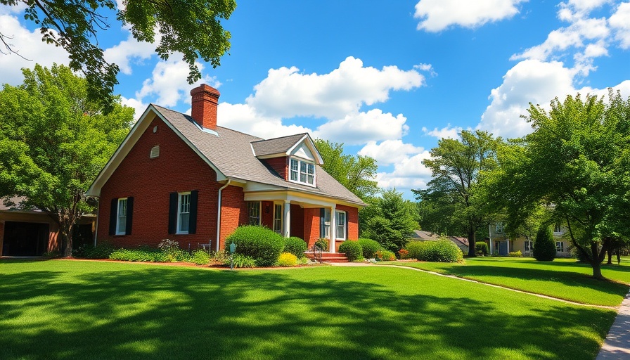 Charming red brick house with lush lawn, ideal for selling insights.
