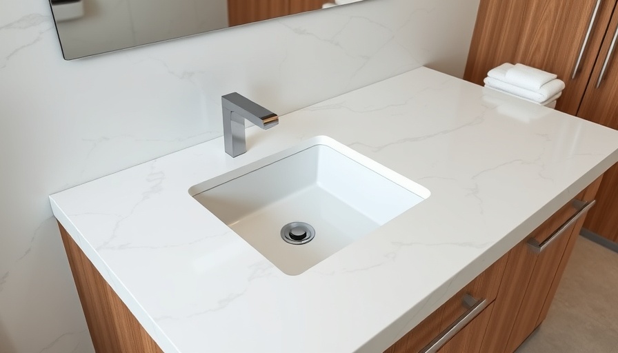DIY countertop transformations in a modern bathroom setting.