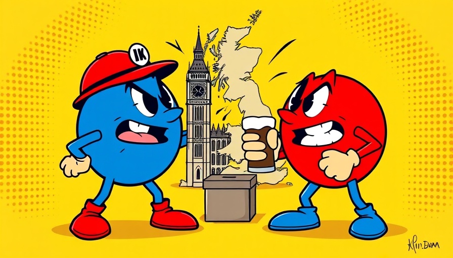 Whimsical cartoon on political populism featuring Pac-Man characters.