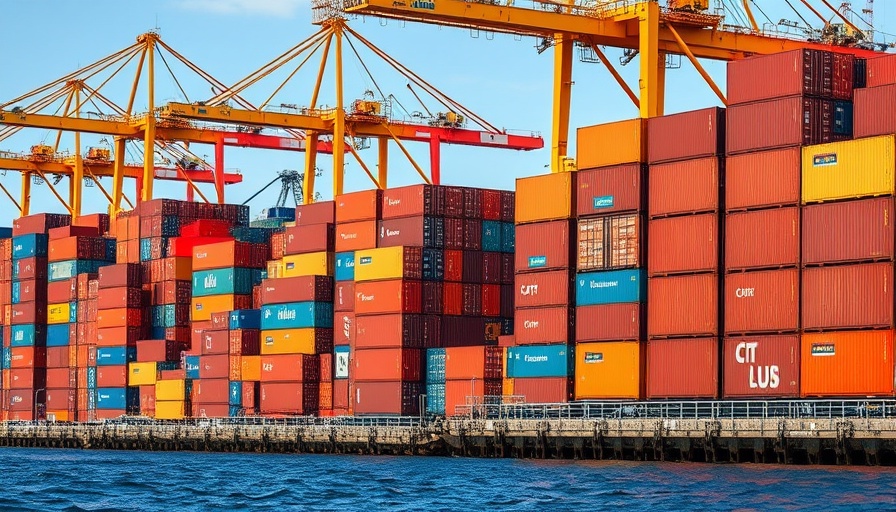 Cargo port illustrating trade dynamics and tariffs impact.