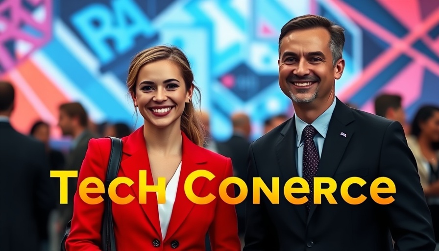 Business leaders at tech conference discussing startup exit strategies