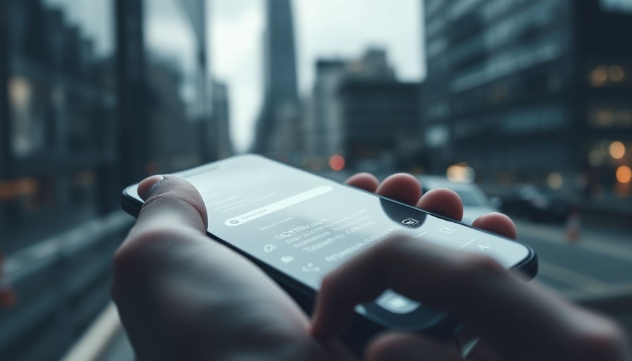 Interactive smartphone interface with news and social media app.