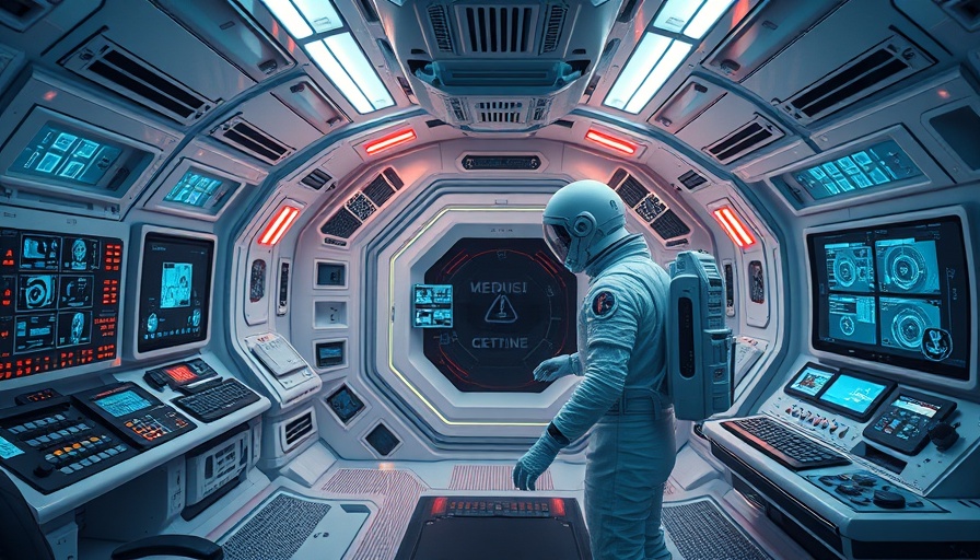AI medical assistant for astronauts in a futuristic spaceship setting.