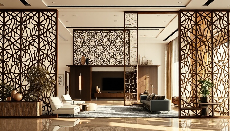 Contemporary room partition design ideas with geometric patterns.
