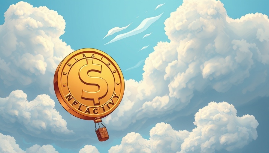 Illustration of coin balloon symbolizing inflation impact on Bay Area businesses.