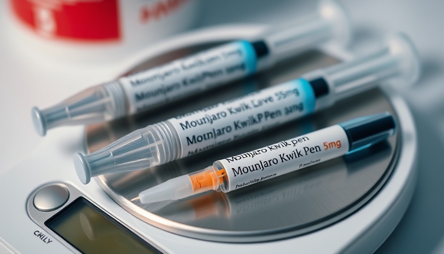 Eli Lilly Mounjaro KwikPen 5mg on scale, UK obesity drug price.