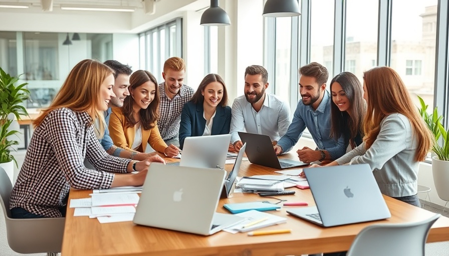 Young professionals facing business startup challenges in a modern office setting.