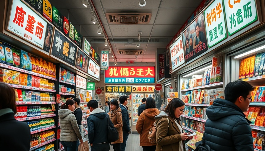 Convenience store in Japan highlights inflation rate with colorful tags.