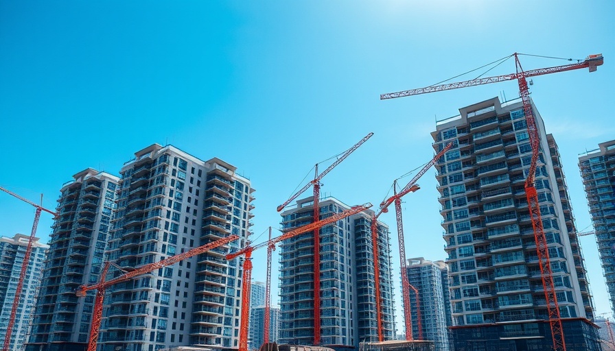 Construction site with high-rise buildings amid China's housing market decline.