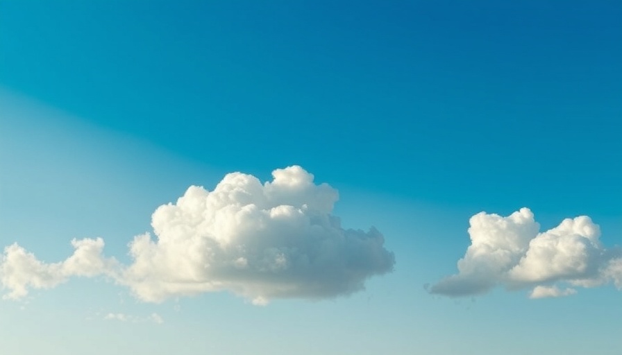 Textured paper clouds on a blue sky background representing Bluesky social media alternative.
