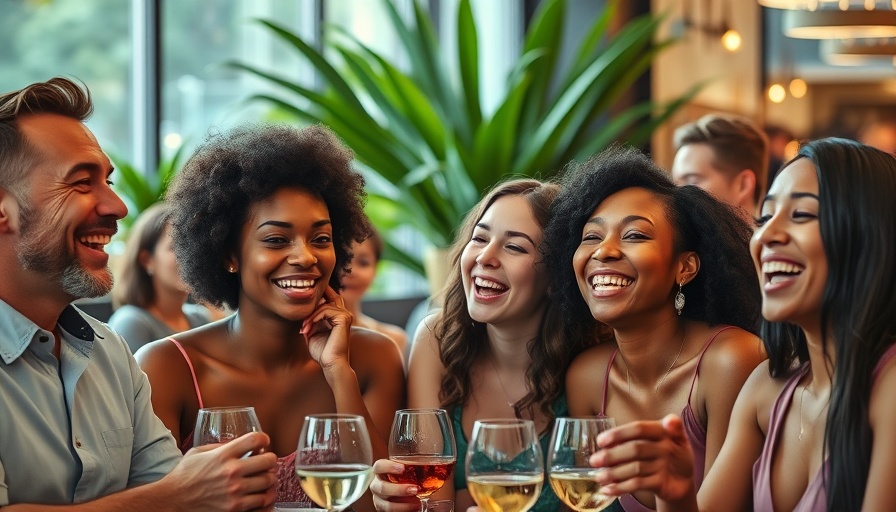 Diverse friends enjoying a social event, reflecting friendship-forming app experience.