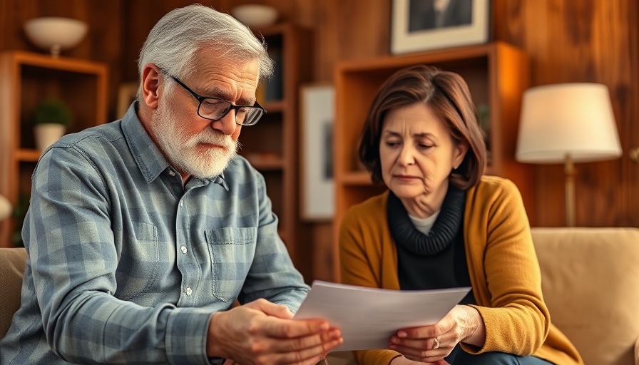 Older couple discussing expired real estate listing with agent.
