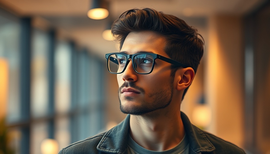 Futuristic eyewear showcasing the future of AI technology indoors.