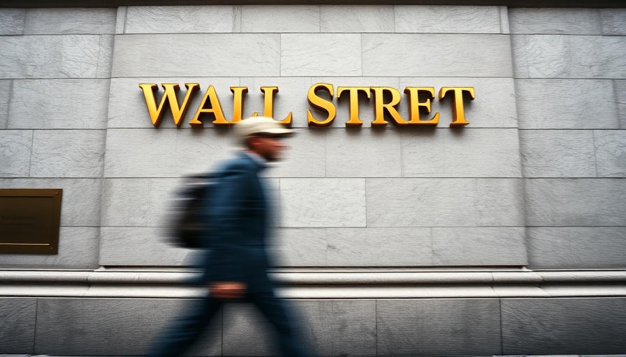 Wall Street facade with blurred pedestrian in motion, US credit spreads.