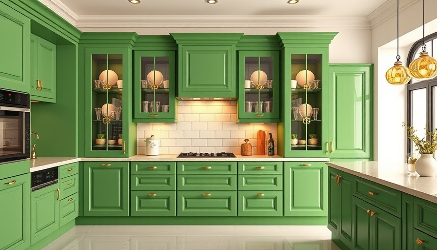 Stylish kitchen renovation with green cabinets for Home Renovation Cost Comparison.