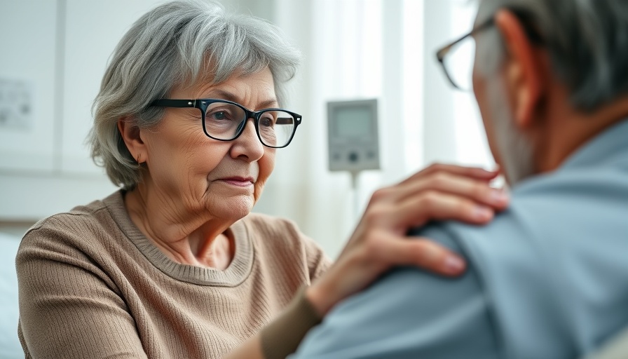 Elderly woman caregiver looking pensive in a hospital setting.