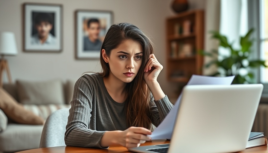 Concerned young woman with document thinking about buying a house with student loan debt.